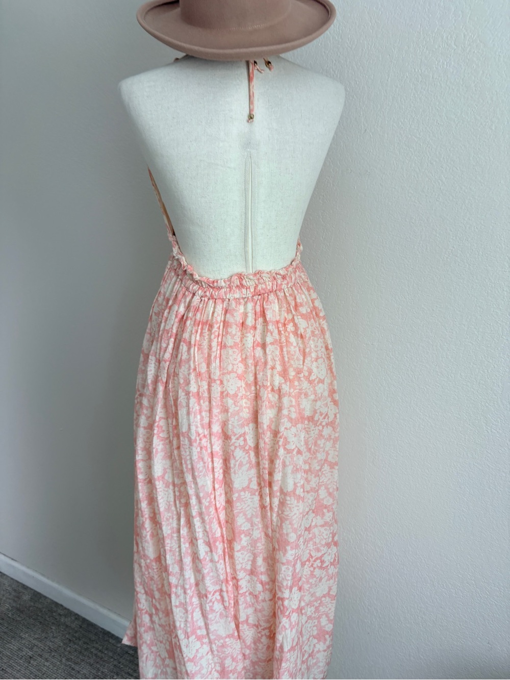 LoveShackFancy Silk Blend Floral Halter Maxi Dress - Picture 10 of 11